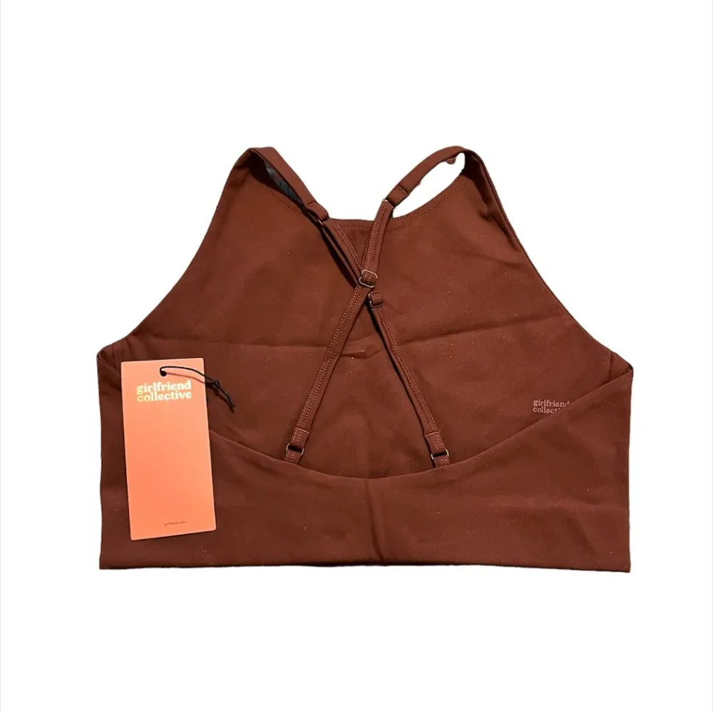 NWT Girlfriend Collective Earth Topanga Halter Sports Bra size M - Picture 5 of 6